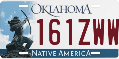 OK license plate 161ZWW