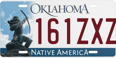 OK license plate 161ZXZ