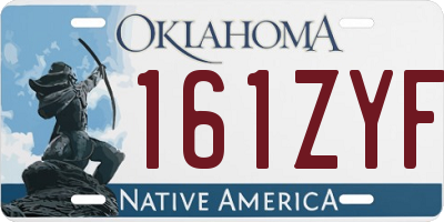 OK license plate 161ZYF
