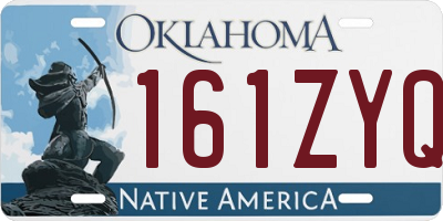 OK license plate 161ZYQ