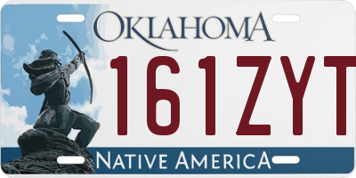 OK license plate 161ZYT