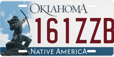 OK license plate 161ZZB