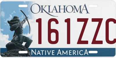 OK license plate 161ZZC