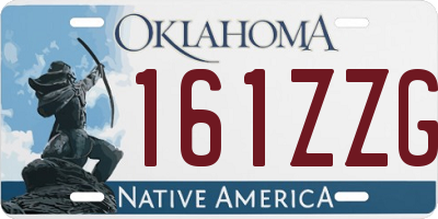 OK license plate 161ZZG