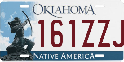 OK license plate 161ZZJ