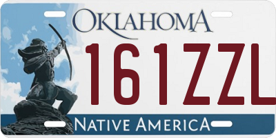 OK license plate 161ZZL