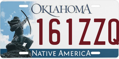 OK license plate 161ZZQ