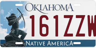 OK license plate 161ZZW