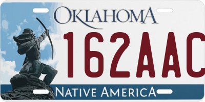 OK license plate 162AAC