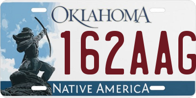 OK license plate 162AAG