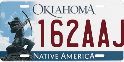 OK license plate 162AAJ