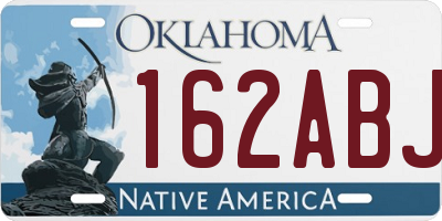 OK license plate 162ABJ