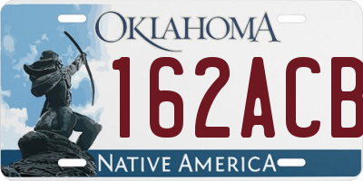 OK license plate 162ACB