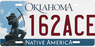 OK license plate 162ACE