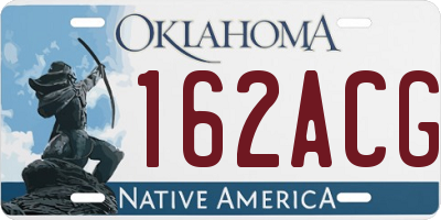 OK license plate 162ACG