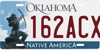 OK license plate 162ACX