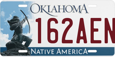 OK license plate 162AEN