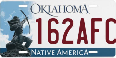 OK license plate 162AFC