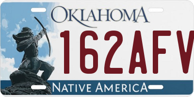 OK license plate 162AFV