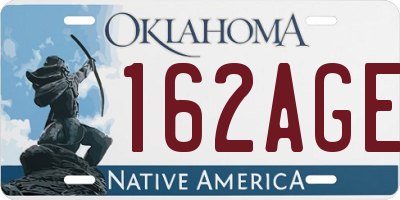 OK license plate 162AGE