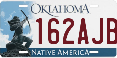 OK license plate 162AJB