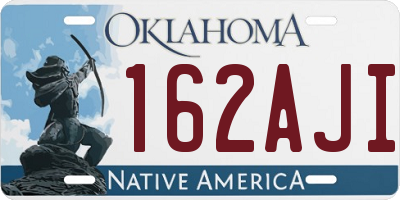 OK license plate 162AJI