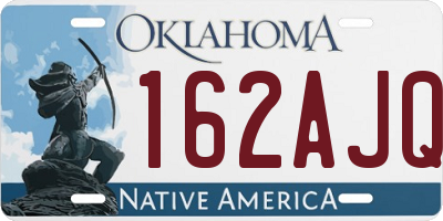 OK license plate 162AJQ