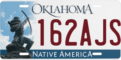 OK license plate 162AJS