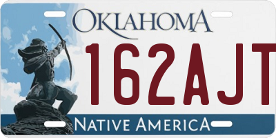 OK license plate 162AJT