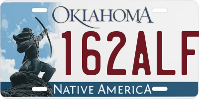 OK license plate 162ALF