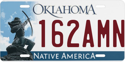 OK license plate 162AMN