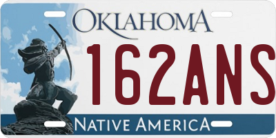OK license plate 162ANS