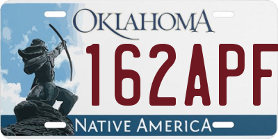 OK license plate 162APF