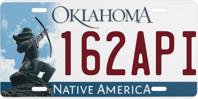 OK license plate 162API