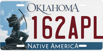 OK license plate 162APL