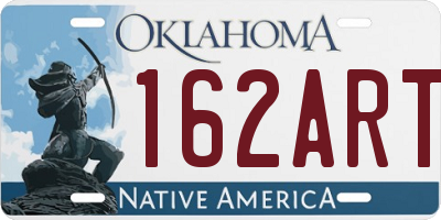 OK license plate 162ART