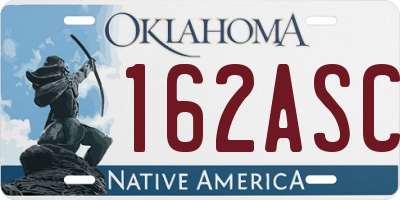 OK license plate 162ASC