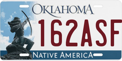 OK license plate 162ASF