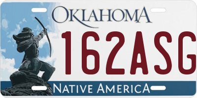 OK license plate 162ASG