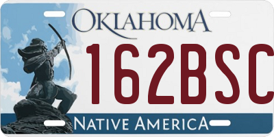 OK license plate 162BSC
