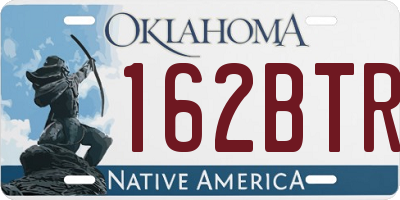 OK license plate 162BTR