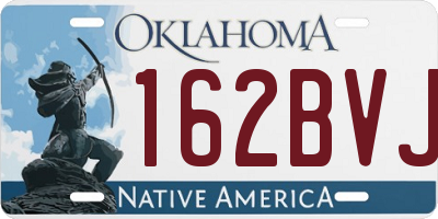 OK license plate 162BVJ