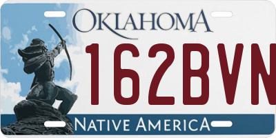 OK license plate 162BVN