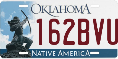 OK license plate 162BVU
