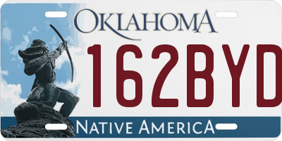 OK license plate 162BYD