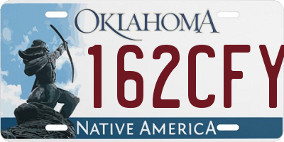 OK license plate 162CFY