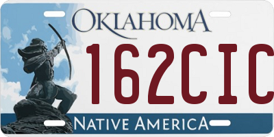 OK license plate 162CIC