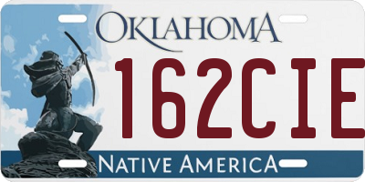 OK license plate 162CIE