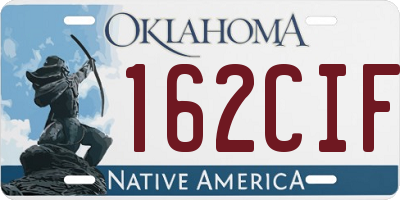 OK license plate 162CIF