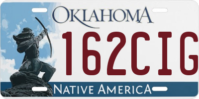 OK license plate 162CIG